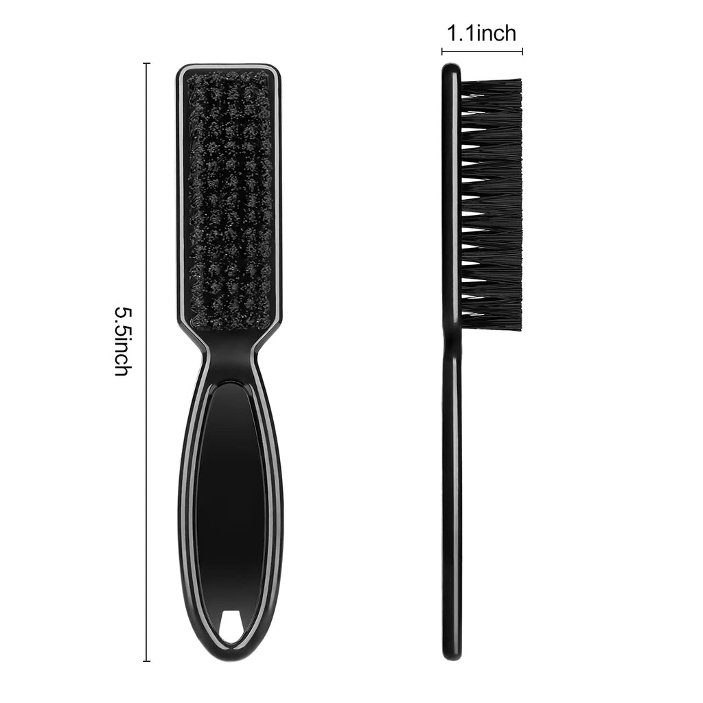 6-Piece Barber Blade Cleaning Brush Set - Nylon Clipper Cleaner Brushes for Men (Red/Black)