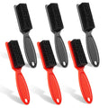 6-Piece Barber Blade Cleaning Brush Set - Nylon Clipper Cleaner Brushes for Men (Red/Black)